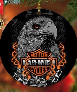 Harley Davidson Motorcycle Ceramic Round Ornament NABE285