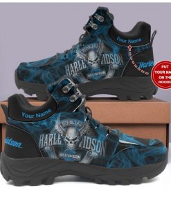 Harley Davidson Custom Name Motorcycle Hiking Shoes Perfect Gift- NMAP388