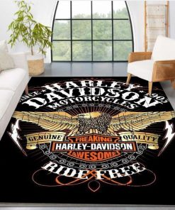 Harley Davidson Motorcycle Rug Home Floor Decor NABT240