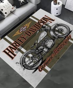 Harley Davidson Motorcycle Rug Home Floor Decor Perfect Gift NAAL24