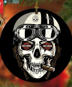 Harley Davidson Motorcycle Ceramic Round Ornament NABE284