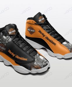 Harley Davidson Motorcycle Black Air Jordan 13 Perfect Gift- NML268