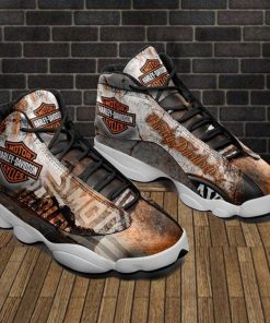 Harley Davidson Motorcycle Black Air Jordan 13 Perfect Gift - NMAP372