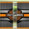 Harley Davidson Curtain Design 3D Full Printed NABK348