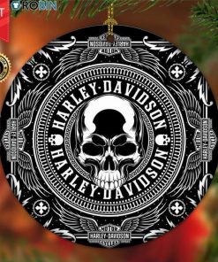 Harley Davidson Motorcycle Ceramic Round Ornament NABE320