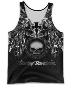 Harley Davidson Tank Top Design 3D Full Printed Sizes S - 5XL - NABF59A