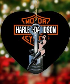 Harley Davidson Motorcycle Ceramic Heart Ornament NABR222