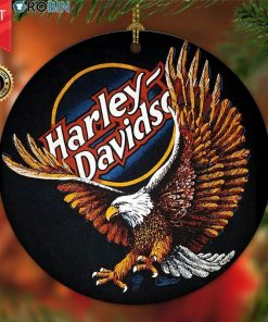 Harley Davidson Motorcycle Ceramic Round Ornament NABE302