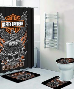 Harley Davidson Motorcycle Bathroom Decor Set NABJ247