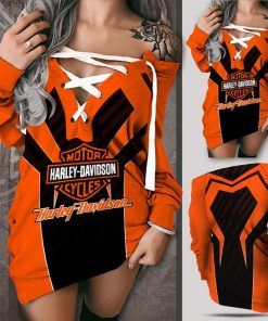 Harley Davidson Criss Cross Sweatshirt Dress Sizes S - 3XL NABK369