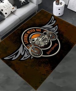 Harley Davidson Motorcycle Rug Home Floor Decor NABW186