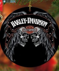 Harley Davidson Motorcycle Ceramic Round Ornament NABE294