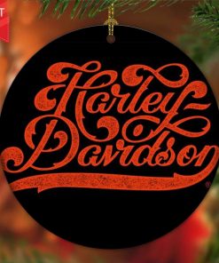 Harley Davidson Motorcycle Ceramic Round Ornament NABE385