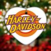 Harley Davidson Motorcycle Ceramic Heart Ornament NABE369