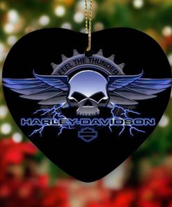 Harley Davidson Motorcycle Ceramic Heart Ornament NABR218