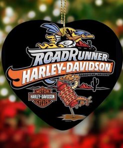 Harley Davidson Motorcycle Ceramic Heart Ornament NABE395