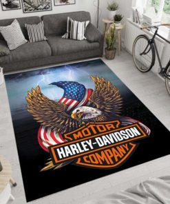 Harley Davidson Motorcycle Rug Home Floor Decor Perfect Gift NAAL51