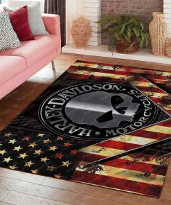 Harley Davidson Motorcycle Rug Home Floor Decor NABH43D
