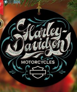 Harley Davidson Motorcycle Ceramic Round Ornament NABE307