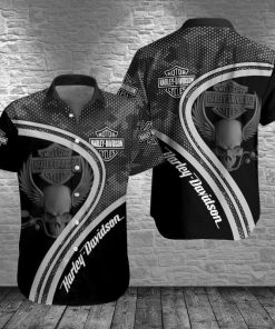 Harley Davidson Button Shirt Design 3D Full Printed Sizes S - 5XL NABO214