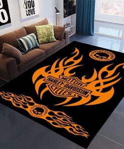 Harley Davidson Motorcycle Rug Home Floor Decor Perfect Gift NASA342