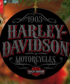 Harley Davidson Motorcycle Ceramic Round Ornament NABE295