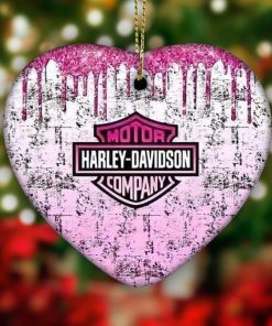 Harley Davidson Motorcycle Ceramic Heart Ornament NABE351