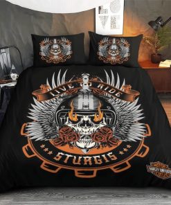Harley Davidson Bedding Set Cover Design 3D Perfect Gift- NABR252