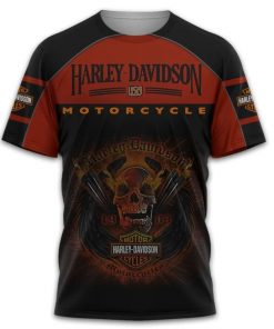 Harley Davidson T-Shirt Design 3D Full Printed Sizes S - 5XL -NABG382D