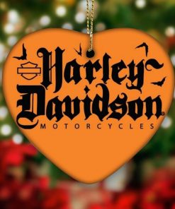 Harley Davidson Motorcycle Ceramic Heart Ornament NABE399