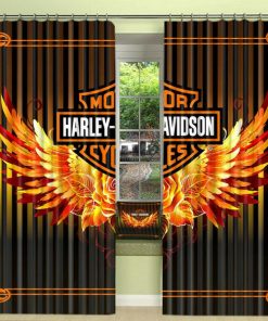 Harley Davidson Curtain Design 3D Full Printed NABK351