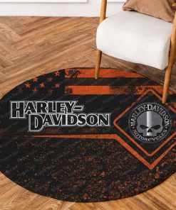 Harley Davidson Motorcycle Round Rug NABH41S