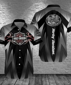 Harley Davidson Button Shirt Design 3D Full Printed Sizes S - 5XL NABG08
