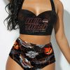 Harley Davidson Motorcycle Sexy Bikini Swimsuit NABS381
