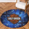 Harley Davidson Motorcycle Round Rug NABH34S