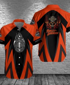Harley Davidson Button Shirt Design 3D Full Printed Sizes S - 5XL NABG09