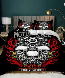 Harley Davidson Bedding Set Cover Design 3D - NABL265