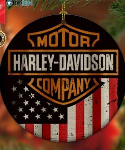 Harley Davidson Motorcycle Ceramic Round Ornament NABE283