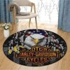 Harley Davidson Motorcycle Round Rug NABH46S