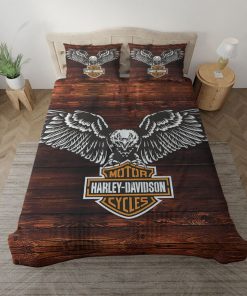 Harley Davidson Bedding Set Cover Design 3D - NABJ262