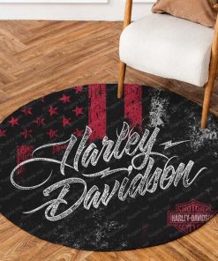 Harley Davidson Motorcycle Round Rug NABH37S