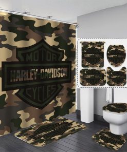 Harley Davidson Motorcycle Bathroom Decor Set NABH172