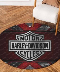 Harley Davidson Motorcycle Round Rug NABH42S