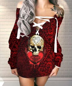 Harley Davidson Criss Cross Sweatshirt Dress Sizes S - 3XL NABK364