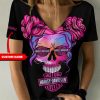 Harley Davidson Motorcycle Custom Name Women V-neck T-shirt NABS38