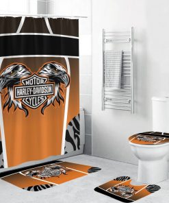 Harley Davidson Motorcycle Bathroom Decor Set NABK329