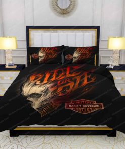 Harley Davidson Bedding Set Cover Design 3D - NABD545