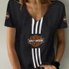 Harley Davidson Motorcycle Women V-neck T-shirt NABH06