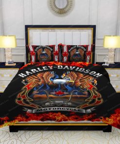 Harley Davidson Bedding Set Cover Design 3D - NML295