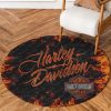 Harley Davidson Motorcycle Round Rug NABH24S